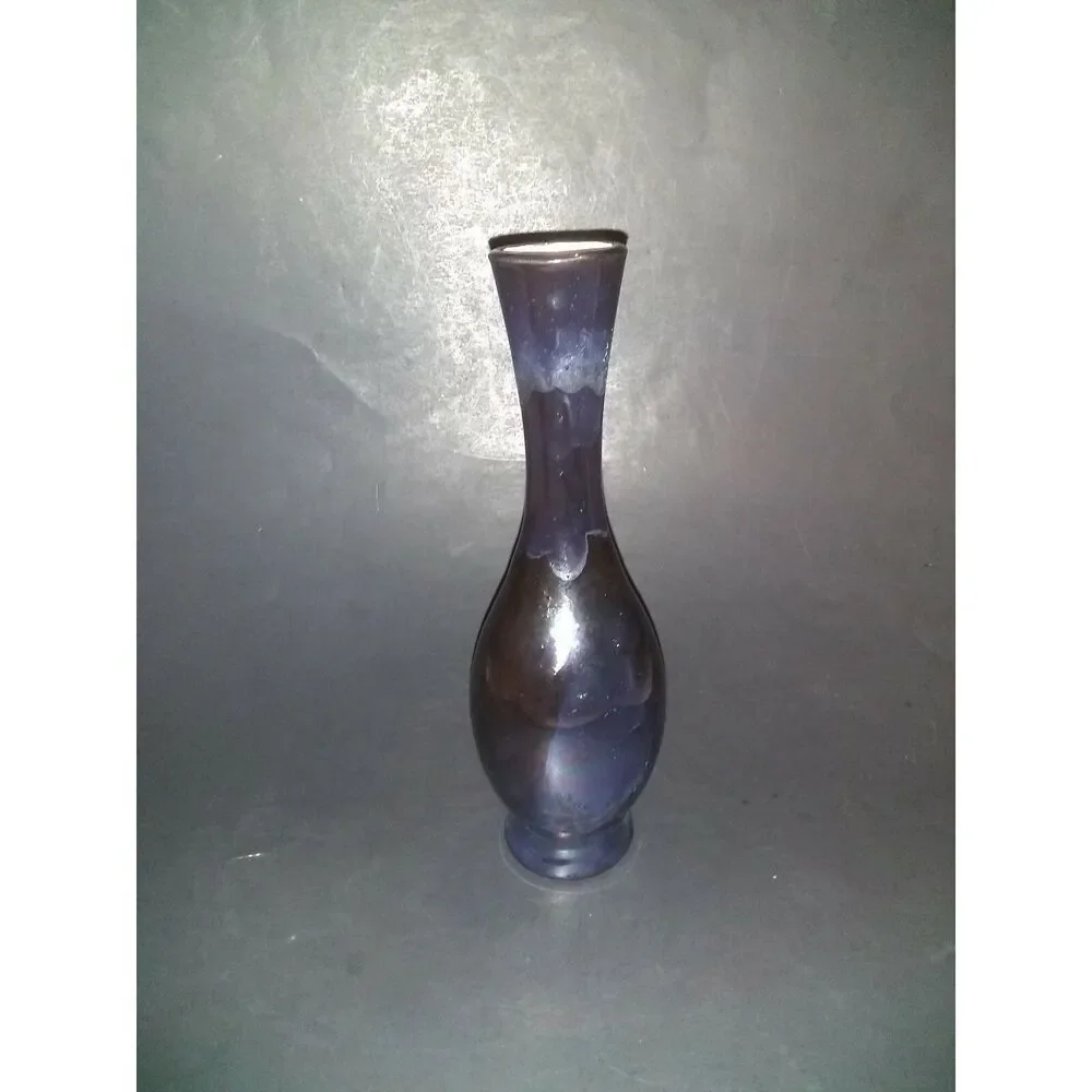 Handpainted Opulent Water Color Ceramic Bud Vase